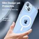 TAURI 3 in 1 Magnetic for iPhone 14 Case Clear, [Compatible with MagSafe] with 2X Screen Protectors, Military-Grade Drop Protection Shockproof Slim 14 Cover 6.1 Inch