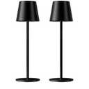 Kakanuo Cordless Table Lamp Rechargeable Black - KK 2 Pack 5000mAH Battery Operated Lamp for Counter, 3 Color Stepless Dimming Wireless Lamp for Dining Kitchen, Outdoor Patio, Touch Control