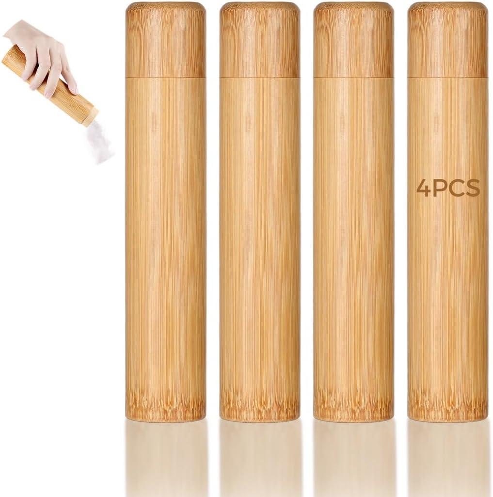 4PCS Bamboo Scattering Urns for Human Ashes, Cremation Ashes Tube Urns, Small Bamboo Scattering Urns for Dog Cat Pet Ashes, Scattering Your Loved Ones Ashe in Your Favorite Place