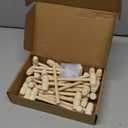 24 Pieces Mini Wooden Hammers Natural Wood Mallets Gavel Toy for Kids