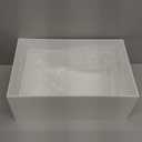 3 Pack Extra Large Acrylic Buffet Risers - 14, 12, 10 White Display Stands with Hollow Bottoms, Cube Riser Boxes Nesting for Dessert Food Catering Buffet Display Party Supplies