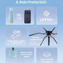 LMUGOOS 3 Pack Mini Travel Folding Umbrella,UPF 50+ UV Compact Portable Sun