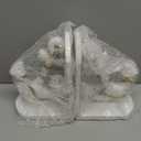 Nautical Anchor Bookends with Rope Decor - Vintage White Wood and MDF Decorative Book Holders for Coastal Home Decor Study Room Display