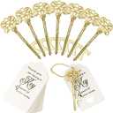 WODEGIFT 60 PCS Key Bottle Openers,Vintage Skeleton Key Bottle Opener,Wedding Favors Bottle Opener with Escort Card Tag and Key Chains,Wedding Party Favor Souvenir Gift(Gold