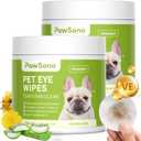 PawSono Eye Wipes for Dogs & Cats, Hypoallergenic Dog Eye Wipes Cleaner, Soothing Cleaning Grooming Pet Wipes Gently Remove Tear Stain, Eye Debris, Discharge, Mucus, Deodorizing