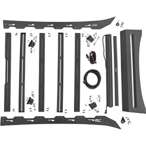 Rough Country Roof Rack System with 40" LED Light Bar for Toyota Tacoma (2005-2023) CrewCab - Easy Bolt-on Install, Includes 40" LED Light Bar