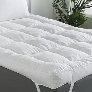 WhatsBedding 5 Inch Memory Foam Mattress Topper Twin Size, Breathable Fluffy Shredded Memory Foam Filled Pillow Top, 4 Anchor Elastic Bands, 75x39x5 Inch