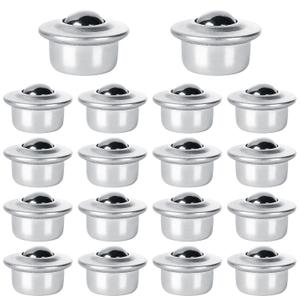 20 PCS 5/8 Inch Roller Ball Transfer Bearings, Carbon Steel Round Ball Transfer Unit, Universal Rotation Roller Ball Casters for Conveyor, Roller Stand, Transmission, Load Capacity 33 lbs