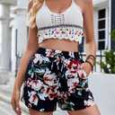 BUENOS NINOS Womens Comfy Summer Beach Short Athletic Sweat Elastic Waist Drawstring Pocketed Sport Casual Shorts (XXL)