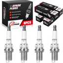 Iridium Spark Plugs 4PCS Compatible with Toyota Corolla Prius Tacoma Yaris Matrix, Nissan Altima Frontier Sentra, Mitsubishi Outlander Lancer Eclipse, Scion xB, Pontiac Vibe, Replaces 5464 BKR5EIX-11