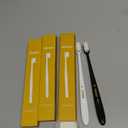 Adult Extra Soft Toothbrush with 20000 Soft Bristles, (Pack of 6) Micro Nano Manual Toothbrushes for Protect Sensitive Gums, Black/White