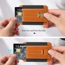 Detachable Card Holder for iPhone 16 Plus Case Leather with Stand, fits for MagSafe, Adjustable Kickstand Wallet,Magnetic Leather Case with Screen Protector (Caramel, IP16 Plus-6.7inch)