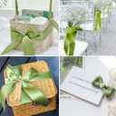 Sage Green Ribbon for Flower Bouquet Sash 2 inch x 25 Yards Dusty Sage Silk Ribbon for Mothers Day Gift Wrapping, Wedding Invitations, Ribbons for Crafts, Hair Bows Making