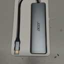 Acer USB C Hub, 7 in 1 Multi-Port Adapter for Laptop, 4K, HDMI Splitter with 2 USB A 3.1 & Type-C to HDMI Data Port, PD 100W Charging, SD Card Reader for Computer, Desktop, Space Grey