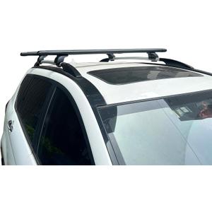 Alloy Aluminum Car Roof Rack Cross Bars,ROOCKHITCB 55 Inches Adjustable Universal Heavy Duty Cross Bars Design with Lock,Solid Cross Bars Compatible for Car with Top Side Rails