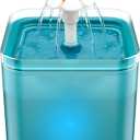 Cat Water Fountain for Drinking: Automatic Dog Bowl Dispenser - Pet Waterer Bowls Fountains - Auto Cats Dish Supplies - Quiet Animal Watering Machine - 67oz/2L Green Kitty Drink Dishes - AONBOY