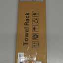 Towel Racks for Bathroom, 3 Tier Metal Towel Holder, with Shelf & 6 Hooks, 29 inch Wall Mounted Towel Storage, 6 Large Bath Towels Capacity,Small Bathroom Towel Rack for Rolled Towels, Black