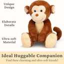 IKASA Monkey Stuffed Animals Plush Toys,12.5" Cute Plushie Soft Cuddly Plushy Fluffy Toy,Gifts for Family Kids Children Girls Boys, Medium