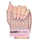 Glamnetic Press On Nails - Gold Standard | Semi-transparent, Glossy Gold French Tip Fake Nails, Salon Quality | 15 Sizes - 30 Nail Kit with Glue