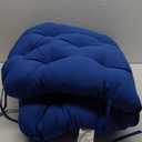 Blazing Needles Solid Twill Swivel Rocker Chair Cushion, 48" x 24", Royal Blue