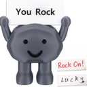 1 Set 15 Pcs 4 inch You Rock Toys Positive Gifts 3D Printed You Rock Figurines Decorations and Birthday Motivational Gifts for Colleague Staff Teacher with 6 Whiteboard and 8 Multicolor Pens