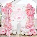 Sursurprise Bow Senior 2026 Decal Sign Sticker for Balloon Arch Backdrop Photography Background Wall Decor, Pink Bow Senior Night Decorations, Class of 2026 Graduation Party Supplies