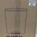 Ninestars 13 Gallon Automatic Trash Can, 50L Touchless Motion Sensor Garbage Can with Odor-Sealing Lid, Rectangular Stainless Steel, Silver Trim