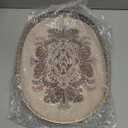 Oval Plastic Serving Tray with Handles, Elegant Decorative Tray for Coffee Table, Ottoman, Living Room, Kitchen, Outdoor Use. 10"*16"*1.4" B