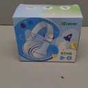 iClever BTH12 Kids Bluetooth Headphones, Colorful LED Lights Kids Headphones Wireless,74/85dBA Safe Volume,85H Playtime, Fast Charging, Bluetooth 5.2,Over Ear, Built-in Mic for iPad/Tablet/Airplane, Purple