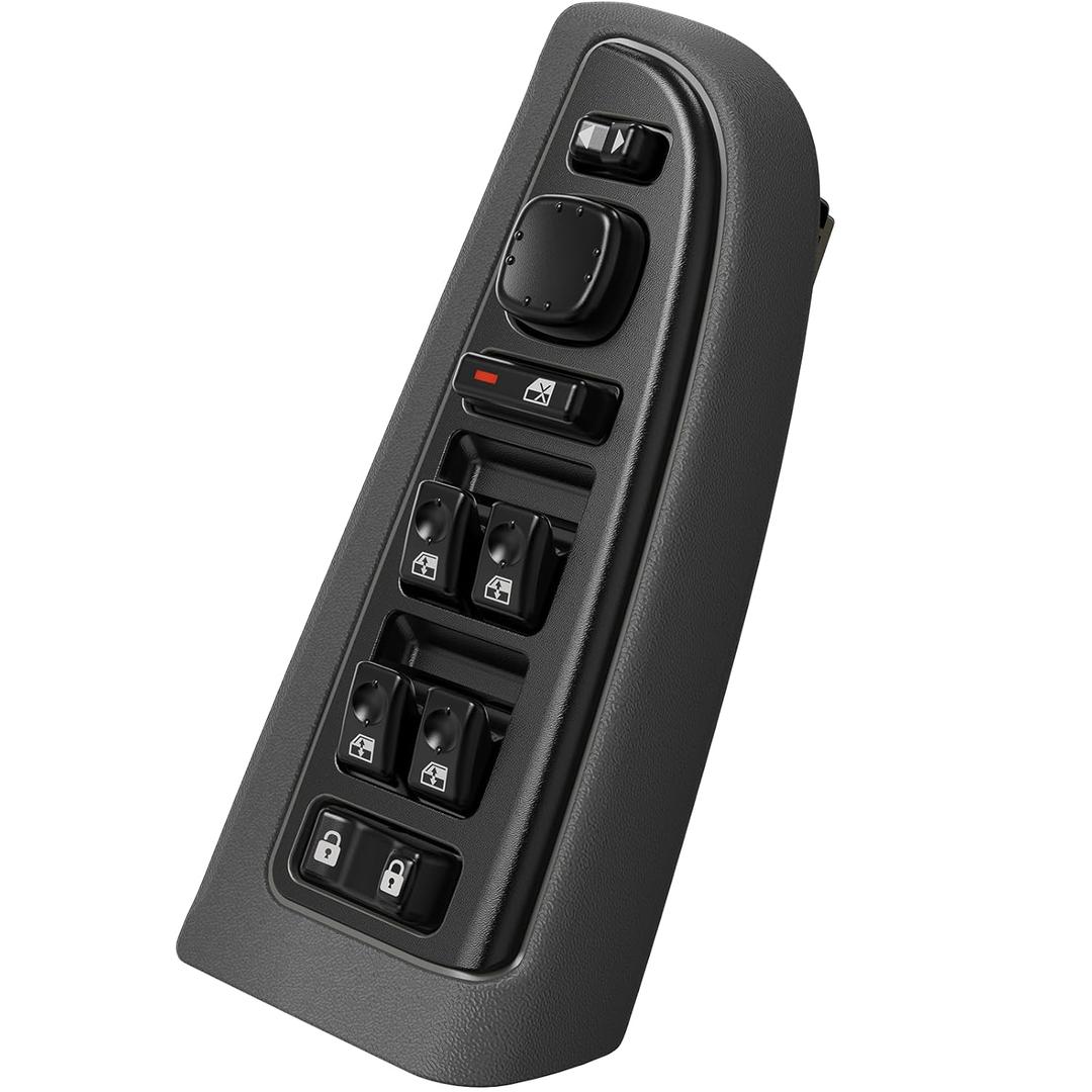 15883323 Master Power Window Switch Driver Side with Black Bezel Cover, Door Window Control Switches for 2003-2007 Chevy Avalanche Silverado Tahoe Cadillac Escalade GMC Sierra Yukon, DWS-220 901-075