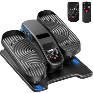 Under Desk Elliptical Machine for Senior Mini Elliptical Leg Exerciser with Remote Quiet Portable Electric Seated Foot Pedal Exerciser for Home Office