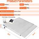 Threshold Ramp for Wheelchairs, 3.4-7.1" Rise and 36"36" Platform Aluminum Wheelchair Ramp, Door Threshold Ramps with a Non-Slip Thick Door Mat