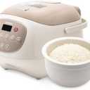 Joydeem Ceramic Rice Cooker, 6 Cups Uncooked Rice Cookers with Pure Ceramic Inner Pot, Healthy & PFOA Free, 3L/3.2 qt, DFB-C300