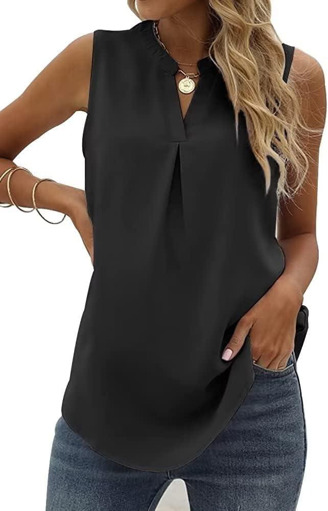WELINCO Women's Summer Casual Sleeveless V Neck Lace Trim Tank Tops Loose Blouse Tees (Small, Z Type Black) WELINCO Women's Summer Casual Sleeveless V Neck Lace Trim Tank Tops Loose Blouse Tees (Small, Z Type Black)