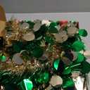 5 Ft Pop Up Christmas Tree Tinsel Dual Color Change Timer 4 Modes DIY 60 Warm White & Colored Lights 15 Christmas Ball Ornament 3D Star Battery Operated Pencil Xmas Slim Tree Home Indoor Holiday Decor