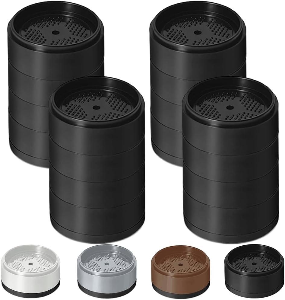 Bed Risers 1 inch, 2 inch, 3 inch, 4 inch Heavy Duty, Adjustable Furniture Riser for Table Desk Couch Sofa Chair Refrigerator Washing Machine, Stackable Bed Raisers Blocks (Black 4 Pack, 1+1+1+1 inch)