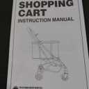 75Lbs Folding Shopping Cart, Collapsible Grocery Cart with Removable Basket & Wheels, Single Handed Folding Lightweight Portable Personal Shopping Utility Carts for Groceries, Luggage etc.