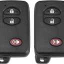 X AUTOHAUX 2pcs Car Key Fob Shell 3 Button Remote Control Key Case Shell Keyless Entry Housing Replacement for Toyota 4Runner Venza Prius Land Cruiser 2008-2018 HYQ14AAB