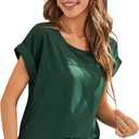 NARECRE Womens Tops Dressy Casual,Summer Blouses for Women,Business Casual Tops,Womens Dress Shirts (X-Large, 36-dark Green)