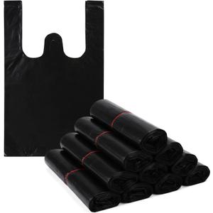 2000 Pcs Sanitary Napkin Disposal Bags with Handles, Sanitary Disposal Bag 10.2 x 7.1inch, Black Trash Bags Women Personal Waste Bag for Tampons, Pads, Liners (Black)