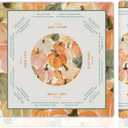 White and Orange Pumpkin Fall Halloween Mahjong Mat 31.5 x 31.5 in