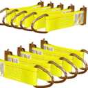 10 Pack E-Track 2" x 6" Rope Tie-Offs, E Track Tie Down Anchors Tie Off Strap w/D Ring, for Load Securement Tie-Down in Flatbeds, Enclosed Trailers, Vans, Cars, Trucks, Pickups, Warehouses