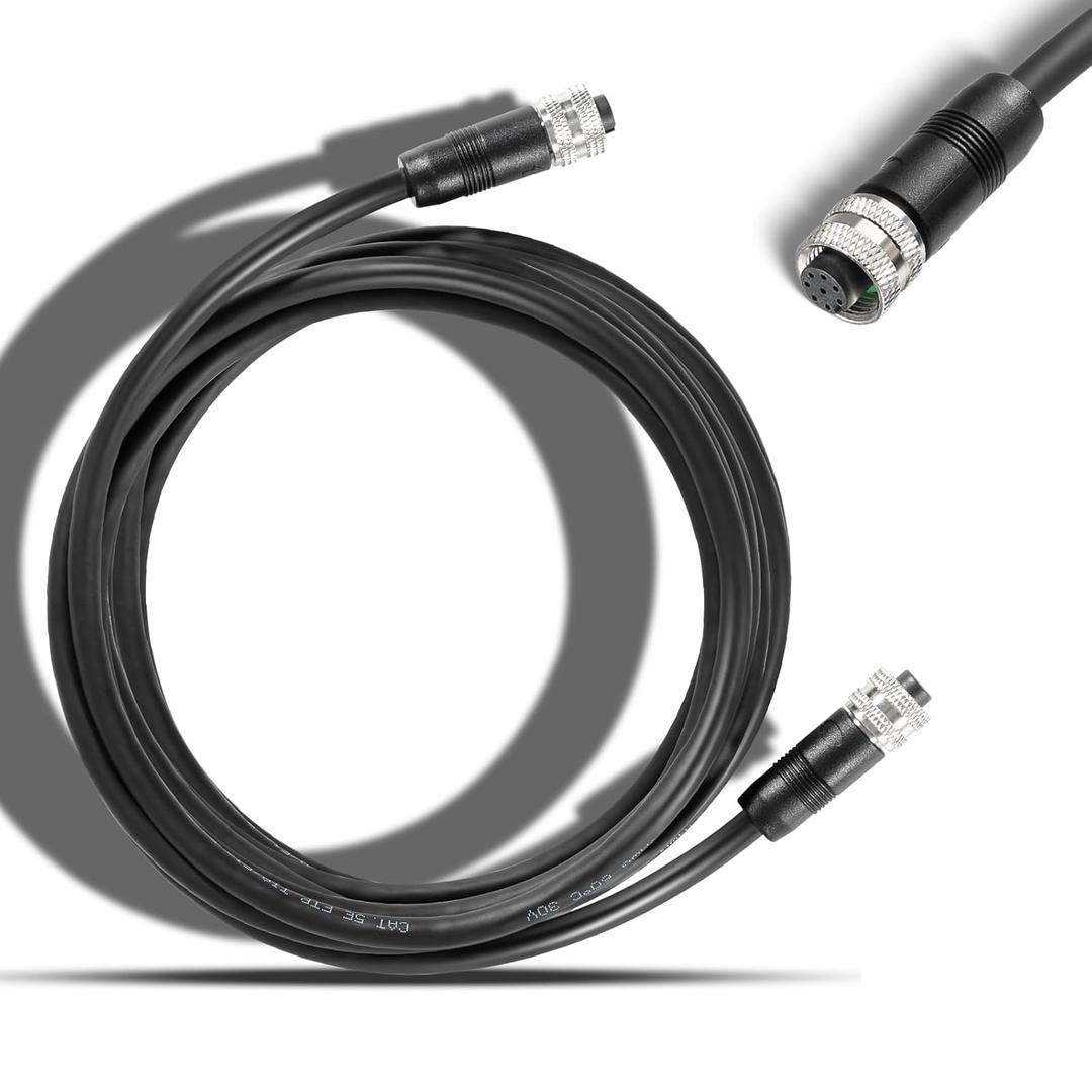 720073-5 15 Foot Ethernet Cable AS EC 15E Fit for Humminbird Helix 7/8/9//10/12/15, APEX, SOLIX and Onix Fish Finders