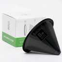 Barista Warrior Reusable Cone Coffee Filter - Stainless Steel Pour Over for Chemex, Hario V60 & Drippers, Eco-Friendly Metal Mesh, Easy to Clean - Black Titanium