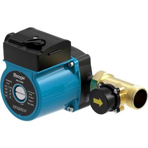 Hot Water Recirculating Pump 3-Speed 115V 96W40LPM Cast Iron Circulation Pump Instant Water Heater w/AdapterAutomatic Male Thread Brass Water Flow SwitchHeated Flooring System (HBL15-60A)