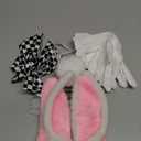 Spooktacular Creations White Bunny Accessory Set, Bunny Costume with Headband Bow Tie, Tail, Gloves, Pocket Watch for Women, Halloween Rabbit Costume, for Women for Role Play and Party