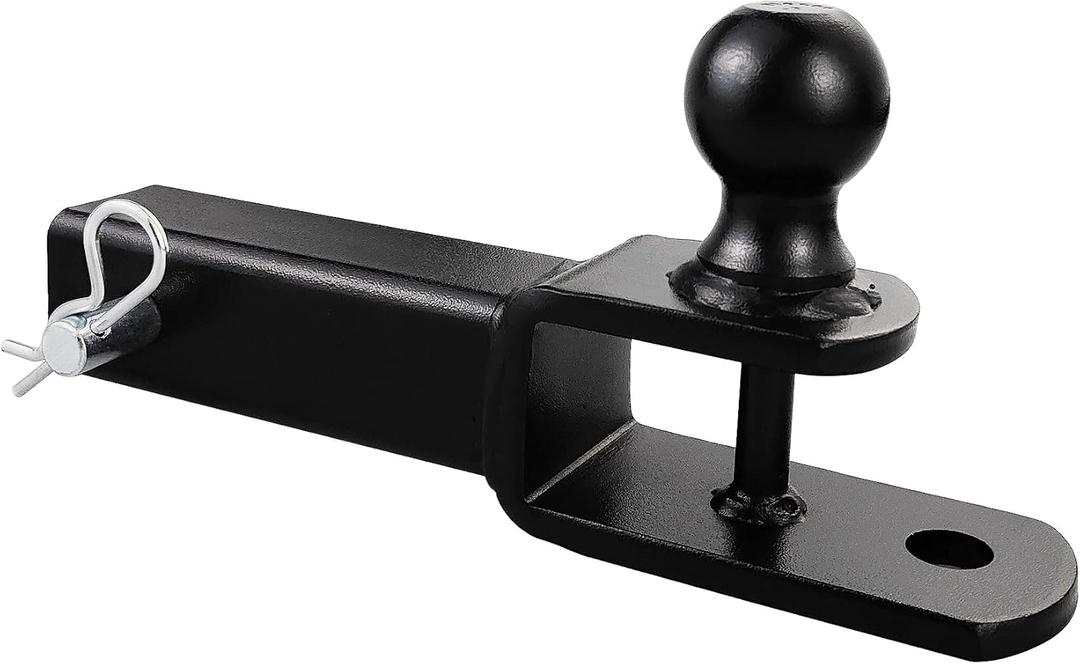 YIYITOOLS ATV/UTV Hitch Adapter with 2 inch Trailer Ball Fit for 2 inch Hitch Receiver,3 in 1 Ball with 5/8 inch Pin