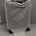 LUGGEX Carry On Luggage with Spinner Wheels, 8010S Aluminum Frame Zipperless Polycarbonate Hard Shell Suitcase (ZX-Core, Black, 21 Inch)