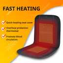 CARSHION Heated Seat Cover 22 Wide with Fast Heat Large Size Warmer