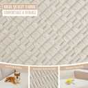 Dog Bed Cover Couch Cover for Pets, 33x82 inch Anti-Slip Washable Couch Pads for 3 Cushions Sofa Furniture Protector (Cream White)